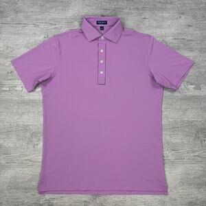 NWOT Peter Millar Soul Performance Mesh Golf Polo Men M Valencia Lavender Preppy